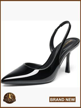 Women's Slingback Pointed Toe Stiletto Heels Dress Pumps Wedding Work Shoes